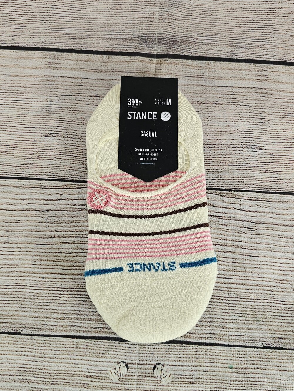 Stance Unisex Flipside No Show CANVAS Socks 3 Pack Size Med (M 6-8.5 /W 8-10.5)